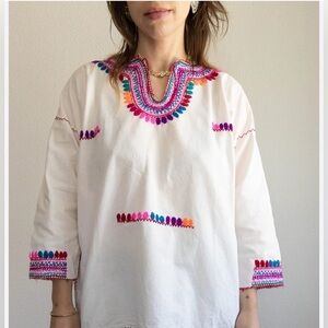 White Embellished Tunic and Bib Collar